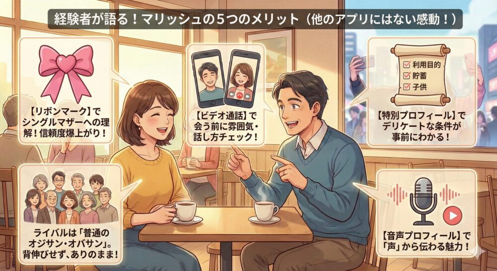 マリッシュのメリットを示す画像