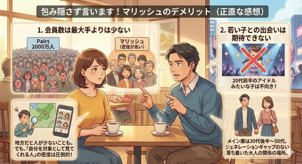 マリッシュのデメリットを示す画像